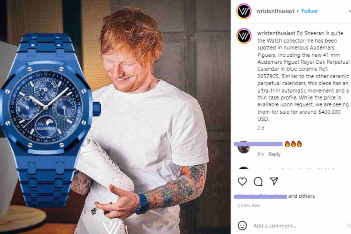 Ed Sheeran (via Instagram) 17.12.2022 pontilenews.it