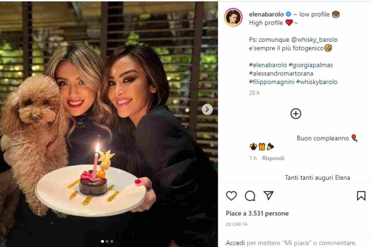 Elena Barolo e Giorgia Palmas di nuovo insieme (Instagram) 20.12.2022 pontilenews