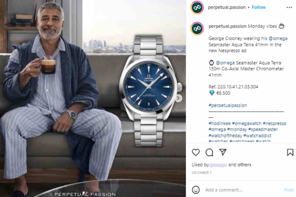 George Clooney (via Instagram) 15.12.2022 pontilenews.it