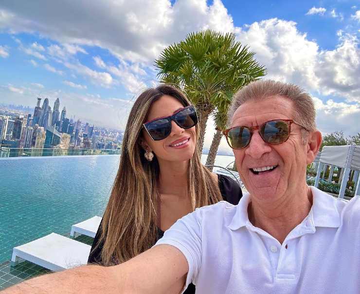 Ezio Greggio e la sua fidanzata Romina Pierdomenico 