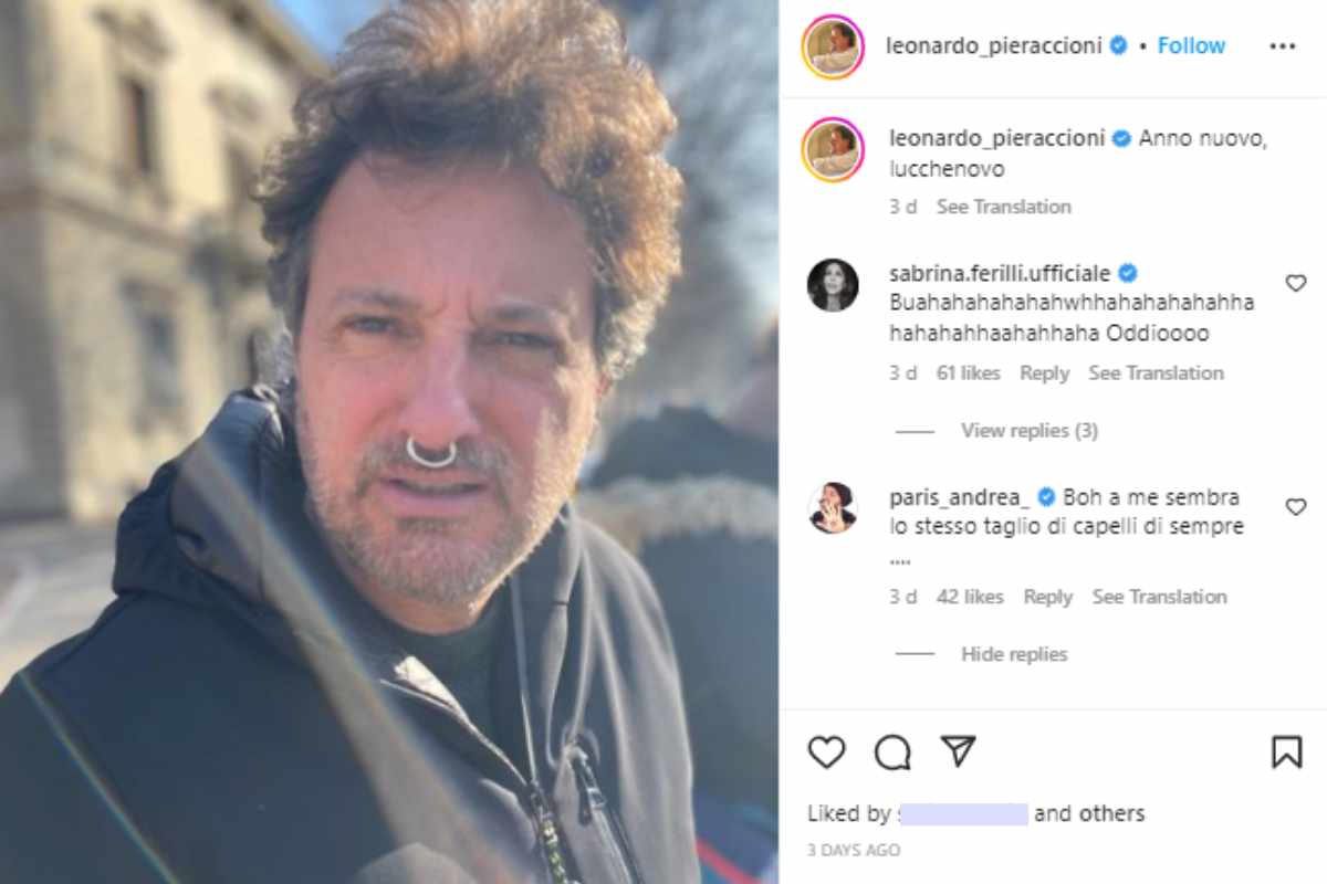 Leonardo Pieraccioni (Instagram) 07.01.2023 pontilenews.it