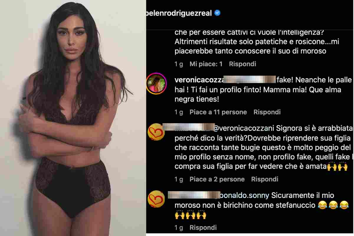 Belen Rodriguez Jadea attacchi commento mamma