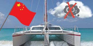 Il catamarano cinese a impatto zero