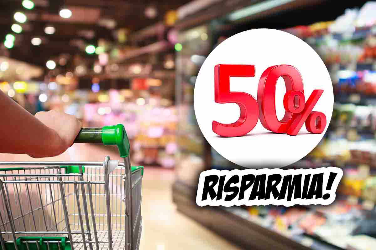 50% di risparmio sui prodotti