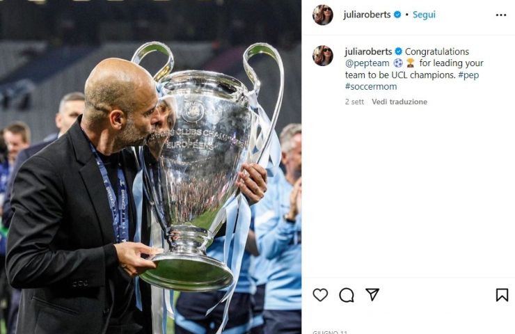 julia roberts dedica allenatore