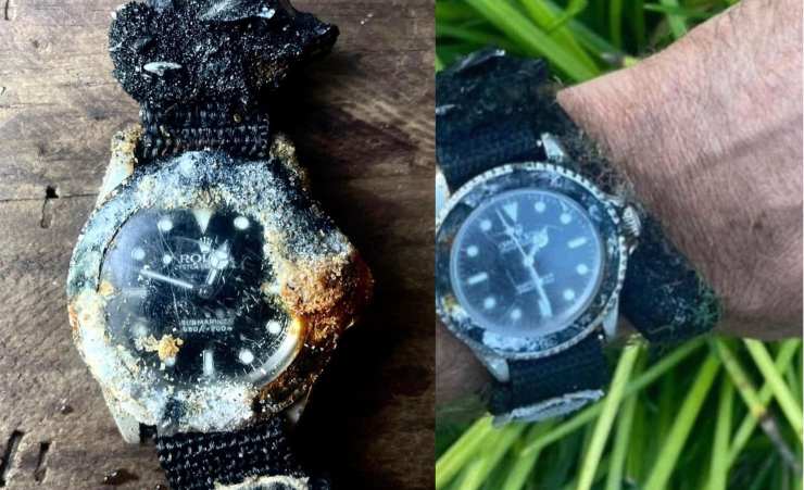 le foto del Rolex trovato nell'Oceano diventate virali