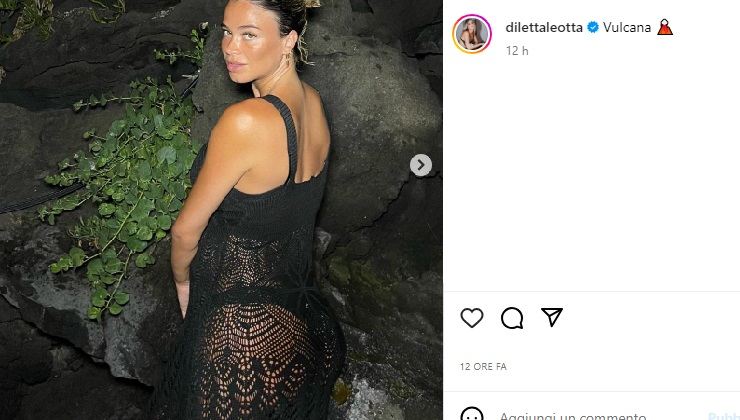 Diletta Leotta vista sensazionale pizzo nero e vista in primo piano da urlo