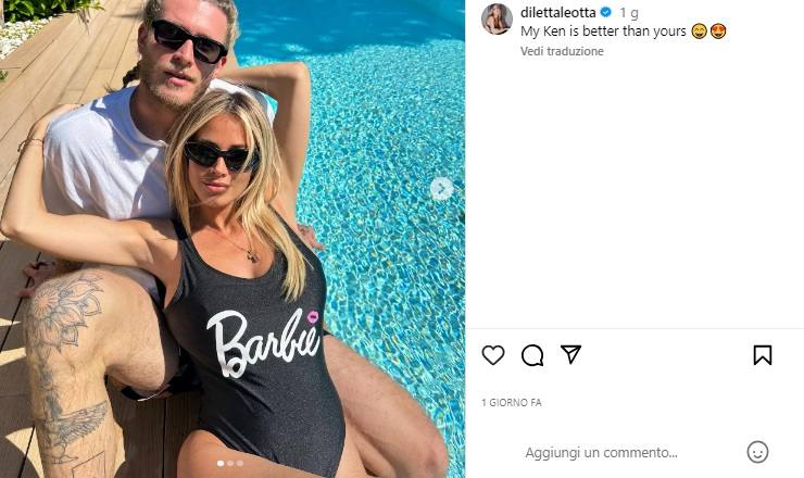 Diletta Leotta e Loris come Barbie e Ken