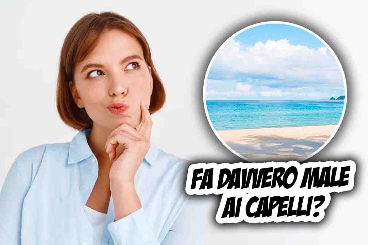 fa male acqua di mare sui capelli