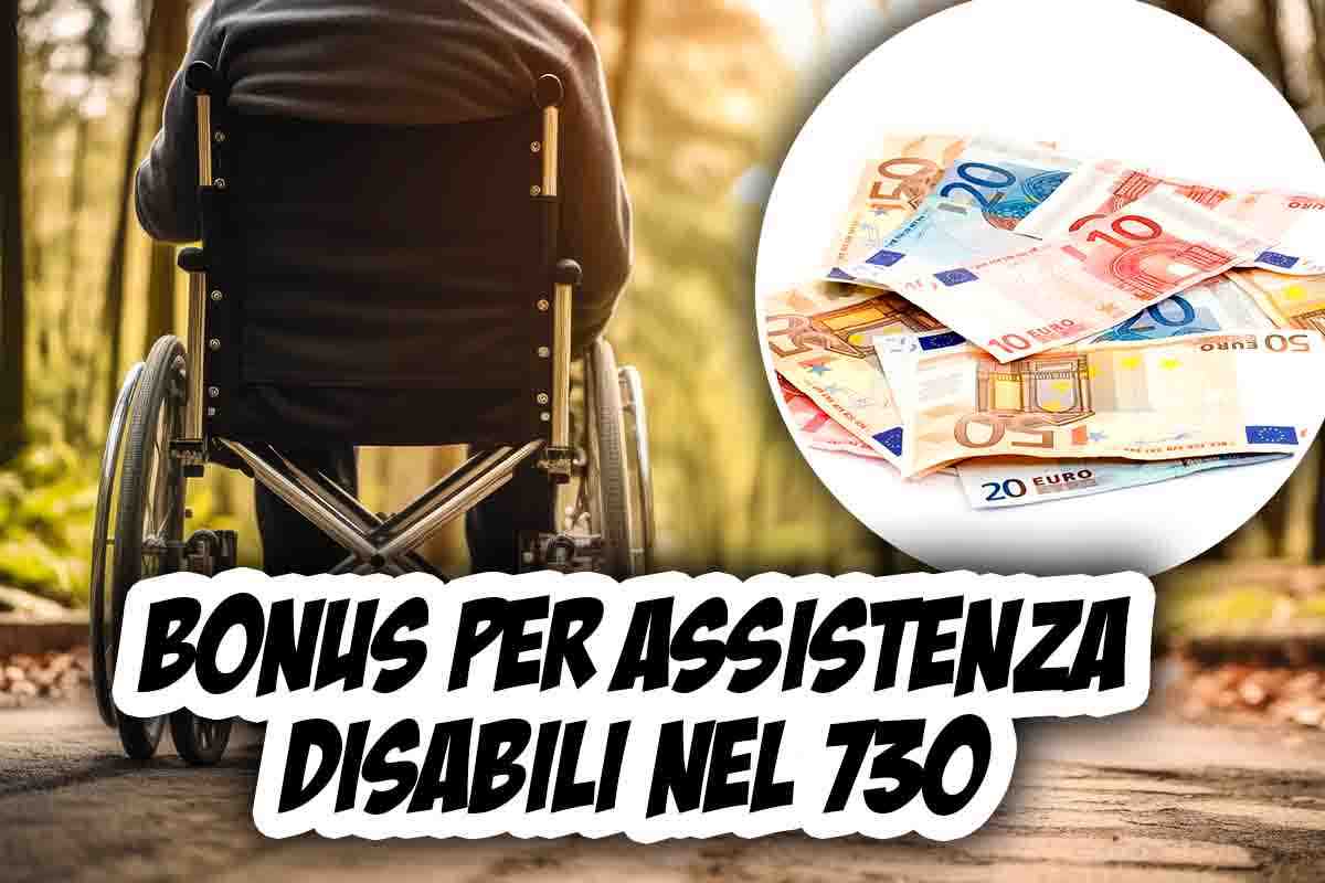 Bonus per assistenza disabili nel 730