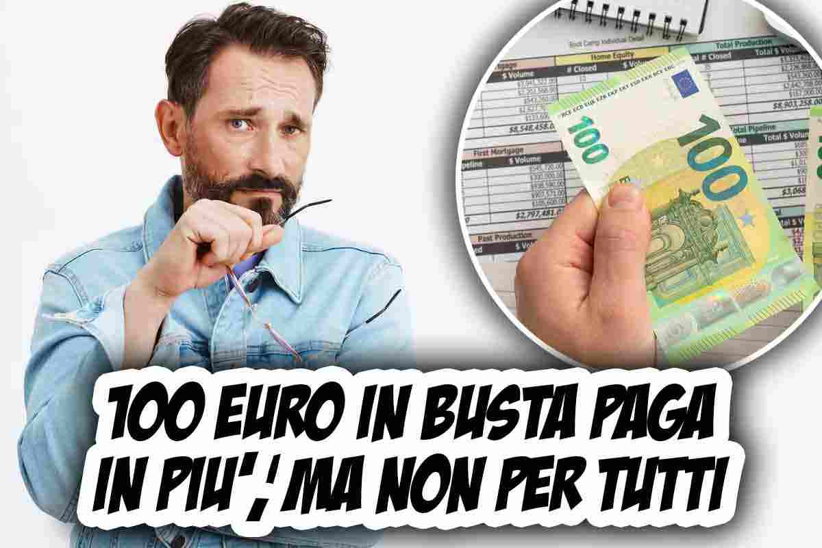 Bonus 100 euro in busta paga